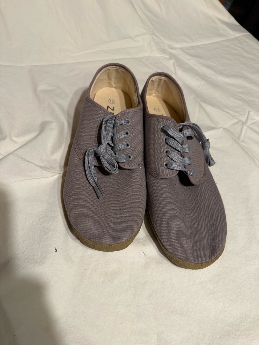 Classic Canvas Lace-Up Men's Shoes in Gray